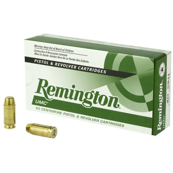 Remington UMC Standard Velocity Centerfire Ammunition, 40 Smith & Wesson, Full Metal Jacket, 165 Grain - 50 Cartridge Box ( 50 / 1 )