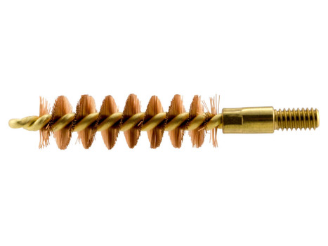 Pro-Shot 9P Bore Brush 9mm Pistol #8-32 Thread Bronze Bristles Brass Core