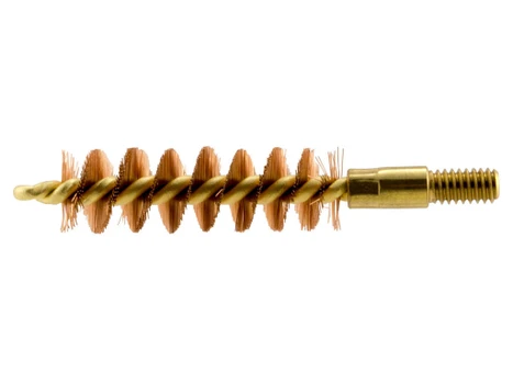 Pro-Shot 9P Bore Brush 9mm Pistol #8-32 Thread Bronze Bristles Brass Core