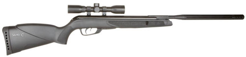 Gamo 6110067854 Wildcat Whisper Air Rifle Gas Piston 177 1rd Shot Black Black Receiver Black Molded All Weather Stock Scope 4x32mm UPC: 793676073217