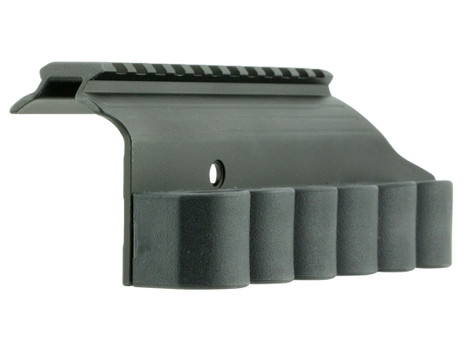 TacStar 1081029 SideSaddle Rail Mount Mossberg 500/590 12 Gauge 6rds Black Aluminum
