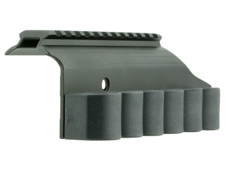 TacStar 1081029 SideSaddle Rail Mount Mossberg 500/590 12 Gauge 6rds Black Aluminum
