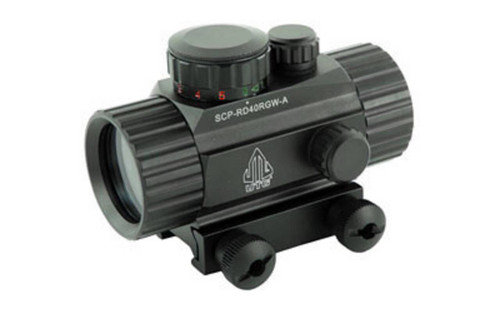 UTG SCPRD40RGWA UTG 3.8 ITA RedGreen CQB Dot Sight  Black Anodized Hardcoat 1x 39.2mm  4 MOA Dual RedGreen CQB Dot UPC: 4712274528987