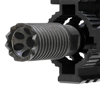 Troy Ind SBRACLM06BT00 Claymore Muzzle Brake Black Steel with 5/8"-24 tpi Threads & 2.25" OAL for 308 Win AR-Platform                                                                                   