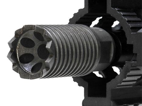 Troy Ind SBRACLM06BT00 Claymore Muzzle Brake Black Steel with 5/8"-24 tpi Threads & 2.25" OAL for 308 Win AR-Platform