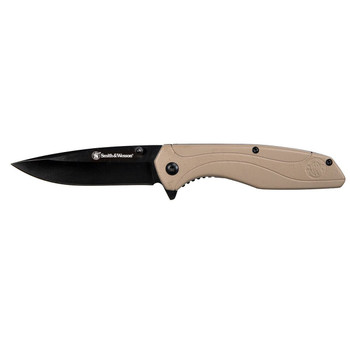 SW 1084312 Folder 3.5 in Black Blade Brown Polymer Handle UPC: 661120413677