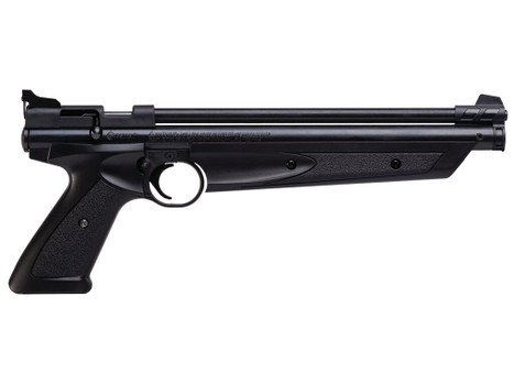Crosman P1377 American Classic Pump Pistol 177 1rd Rifled Steel Barrel, Fixed Front/Adjustable Rear Sights, Black Polymer Grips, Crossbolt Safety