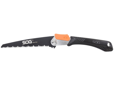 S.O.G SOGF10NCP Wood Saw Folding Saw 8.25" Black High Carbon Steel Blade Black GRN Handle 17.25" Long