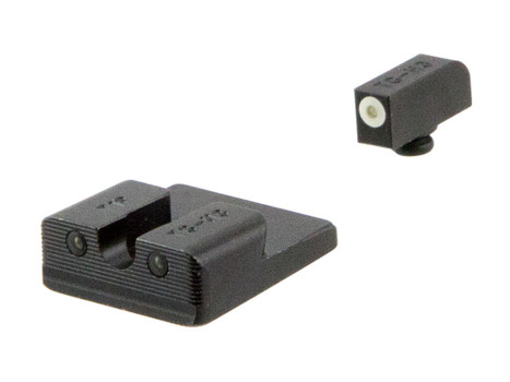 TruGlo TG231T2W Tritium Pro Black | Green Tritium White Outline Front Sight Green Tritium Rear Sight