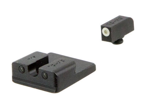 TruGlo TG231T2W Tritium Pro Black | Green Tritium White Outline Front Sight Green Tritium Rear Sight