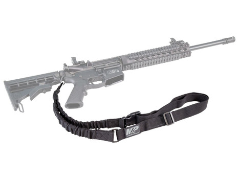 M&P Accessories 110030 Single Point Sling Kit Black Nylon w/ Adjustable Bungee Design for AR Platform
