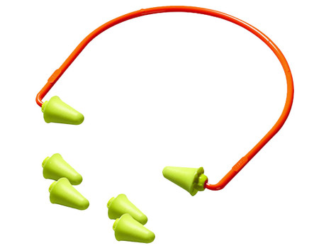 Peltor 97065 Sport Banded Earplugs Foam 28 dB Behind The Head Yellow Buds with Orange Band Adult 1 Pair