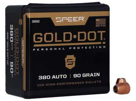 Speer 3992 Gold Dot Personal Protection 9mm .355 90 GR Hollow Point 100 Box