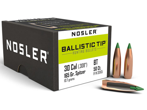 Nosler 30165 Ballistic Tip 30Cal 165gr Spitzer 50/Box