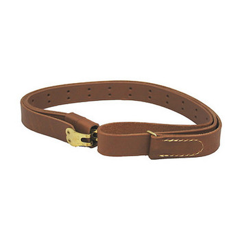 Hunter Company 02001 Military Sling made of Brown Leather with 1 W  Adjustable Design  1 Swivels for Rifles UPC: 021771058007