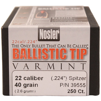 Nosler 22 Cal 40gr Ballistic Tip UPC: 054041395557