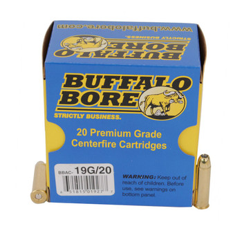 Buffalo Bore Ammunition 19G20 Tactical Strictly Business 357 Mag 125 gr Jacket Hollow Point 20 Per Box 12 UPC: 651815019277
