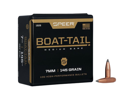 Speer 1628 Boat-Tail 7mm 145gr Jacketed Soft Point Boat Tail 100 Per Box/5 Case