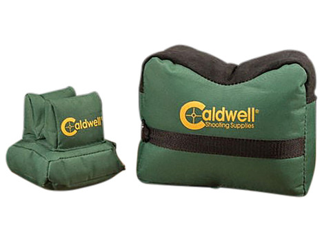 Caldwell 939333 DeadShot Shooting Bag Combo Prefilled Dark Green 600D Polyester Includes Front and Rear Bags