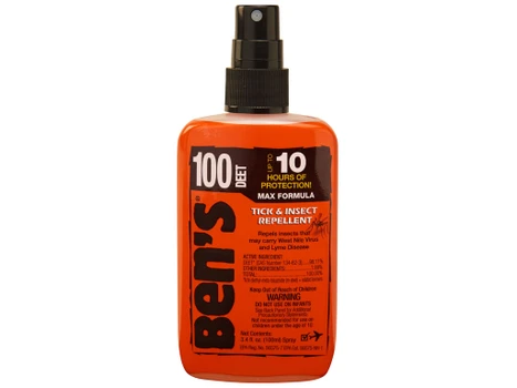 Ben's 00067080 100 Odorless Scent 3.40oz Spray Repels Ticks & Biting Insects Effective Up to 10 hrs