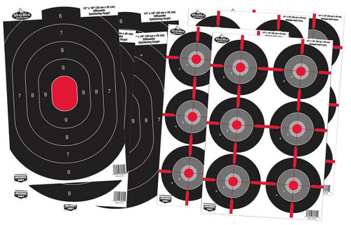 Birchwood Casey 35725 Dirty Bird Combo Pack SilhouetteBullseye Paper Target 12 x 18 8 Per Pkg UPC: 029057357257