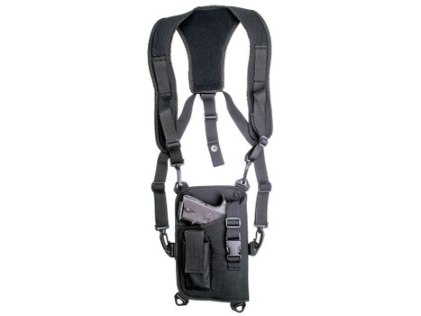 GrovTec US Inc GTHL14905R Trail Pack Shoulder Black 1000D Nylon Harness Fits Large Semi-Auto Fits 4.50-5" Barrel Right Hand