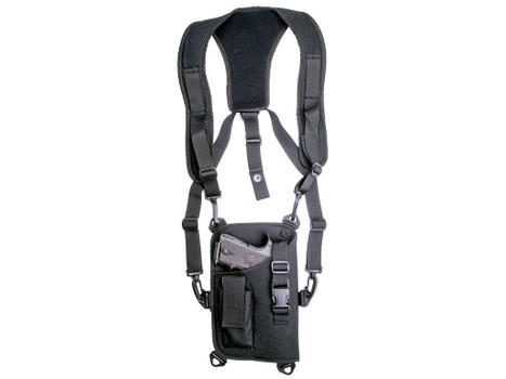 GrovTec US Inc GTHL14905R Trail Pack Shoulder Black 1000D Nylon Harness Fits Large Semi-Auto Fits 4.50-5" Barrel Right Hand