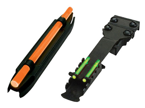 HiViz C3002 C-Series Magnetic Turkey/Deer Sight Set Black | Orange Fiber Optic Front Sight Green Fiber Optic Rear Sight