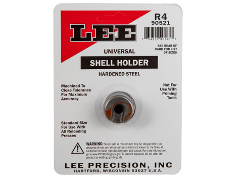 Lee Precision 90521 Shell Holder Universal Size #4R Steel Capacity 1 Casing Works With Standard Reloading Press Includes Shell Holder