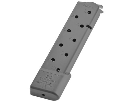 CMC Products 16150C Power Mag 10rd 45 ACP Fits 1911 Government Black Stainless Steel
