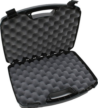 MTM CaseGard 80940 Double Handgun Case  made of Polypropylene with Textured Black Finish Foam Padding  SnapLatches 14 x 10  x 3.10 Interior Dimensions UPC: 026057306407