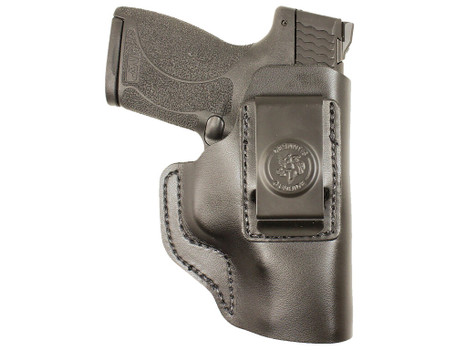 DeSantis Gunhide 031BA5EZ0 Insider IWB Black Leather Belt Clip Fits S&W M&P 45/Shield M2.0 9/40 Right Hand