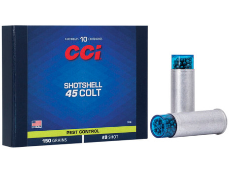 CCI 3746 Pest Control Shotshell 45Colt 150gr #9Shot 10 Per Box/20 Case