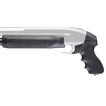 Hogue 05015 OverMolded Tamer Pistol Grip  Forend Black Rubber with Finger Grooves Polymer Forend for Mossberg 500 12  Gauge UPC: 743108050156