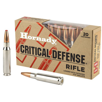 Hornady Critical Defense Rifle Hyper Velocity Centerfire Ammunition, 308 Winchester, Flex Tip eXpanding, 155 Grain - 20 Cartridge Box ( 20 / 1 )