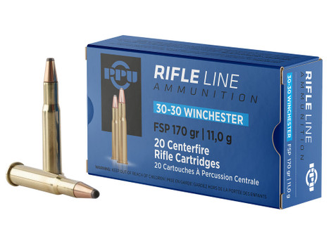 PPU PP30302 Standard Rifle 30-30Win 170gr Flat Soft Point 20 Per Box/10 Case
