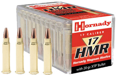 Hornady XTP Hyper Velocity Rimfire Ammunition, 17 HMR, Jacketed Hollow Point, 20 Grain - 50 Cartridge Box ( 50 / 1 )