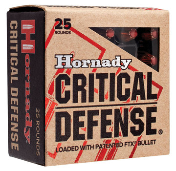 Hornady Critical Defense Standard Velocity Centerfire Ammunition, 32 H&R Mag, Flex Tip eXpanding, 80 Grain - 25 Cartridge Box ( 25 / 1 )