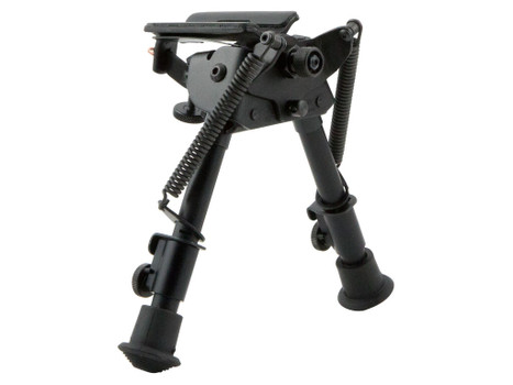 Harris Bipods BRS Swivel BR Swivel Stud, 6-9", Black Steel/Aluminum, Rubber Feet