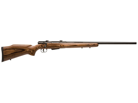 Savage Arms 18526 25 Lightweight Varminter 223 Rem 4+1 Cap 24" Matte Black Rec/Barrel Natural Brown Laminate Right Hand (Full Size) with Detachable Box Magazine