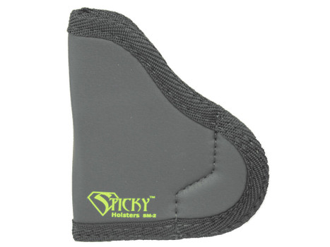 Sticky Holsters SM2 SM-2 IWB Size 2 Black/Green Latex Free Rubber Fits Ruger LCP/.380 Semi-Auto/Taurus P238 Fits Up To 2.50" Barrel Ambidextrous