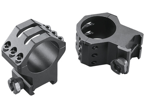 Weaver Mounts 48354 Six-Hole Skeleton Rings Matte Black 30mm Extra High