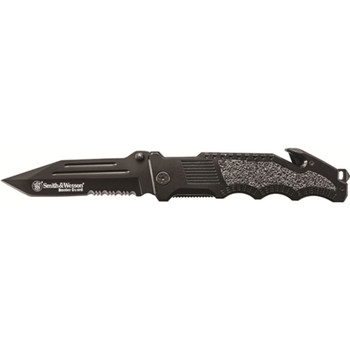 SW Border Guard Folder 4.5 in Black Combo Blade Aluminum UPC: 028634702466