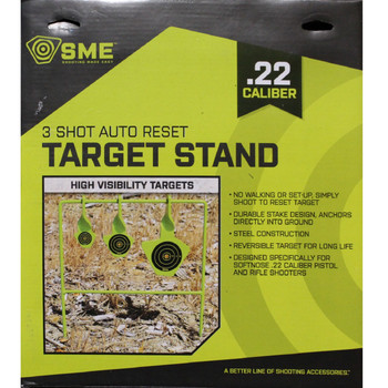 SME SMEST22 Spinning Target  Rimfire PistolRifle Steel BlackGreen Bullseye Illustration Impact Enhancement Motion UPC: 888151016336
