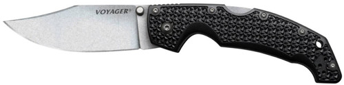Cold Steel Large Voyager 4.0 in Plain Black GFN Handle UPC: 705442017936