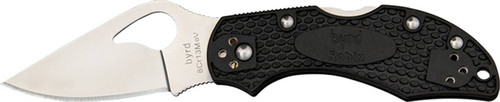 Spyderco BY10PBK2 Byrd Robin 2 Lightweight 2.43 Folding Drop Point Plain 8Cr13MoV SS Blade Black BiDirectional Texturing FRN Handle Includes Pocket Clip UPC: 716104401666
