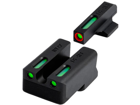 TruGlo TGTG13RS3PC TFX Pro Green Tritium & Fiber Optic Orange Outline Front Sight Green Tritium & Fiber Optic Rear Sight