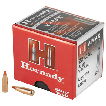 BULLET VMAX 22CAL 224 53GR VMAX 100RD/BX UPC: 090255701036
