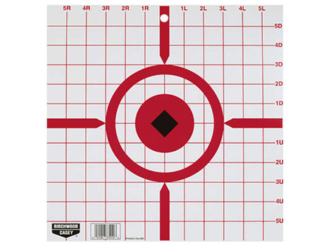 Birchwood Casey 37210 Rigid Sight-In Crosshair Hanging Tagboard 12" Black/White 10 Pack