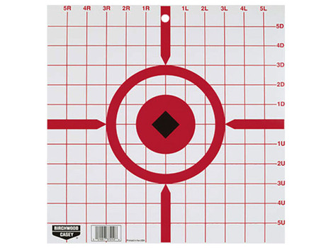 Birchwood Casey 37210 Rigid Sight-In Crosshair Hanging Tagboard 12" Black/White 10 Pack